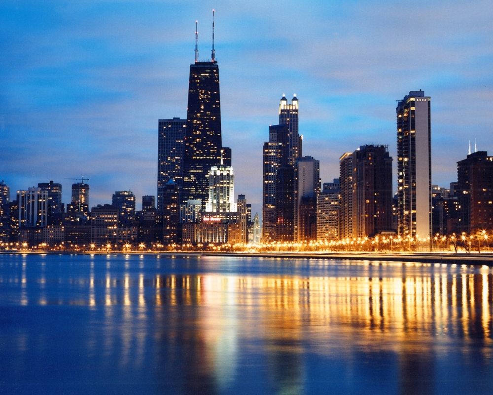 John Hancock Building From North Avenue Chicago Skyline Framed Print