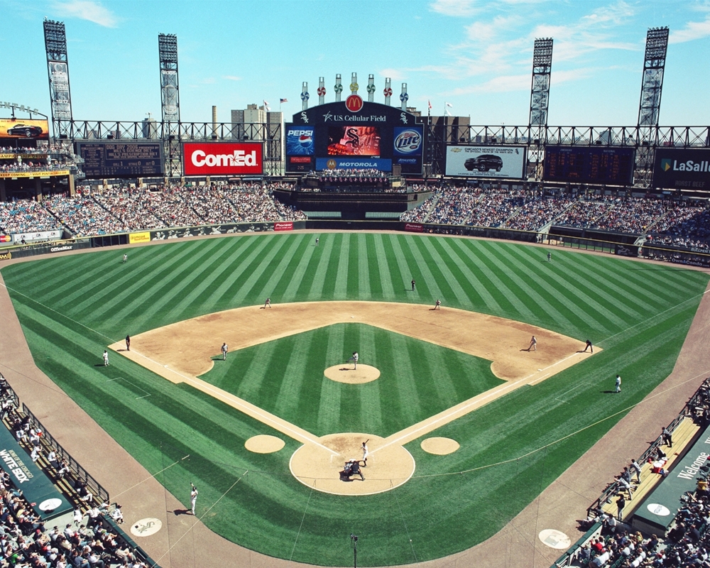 US Cellular Field View Behind Home Plate Chicago White Sox Framed Print