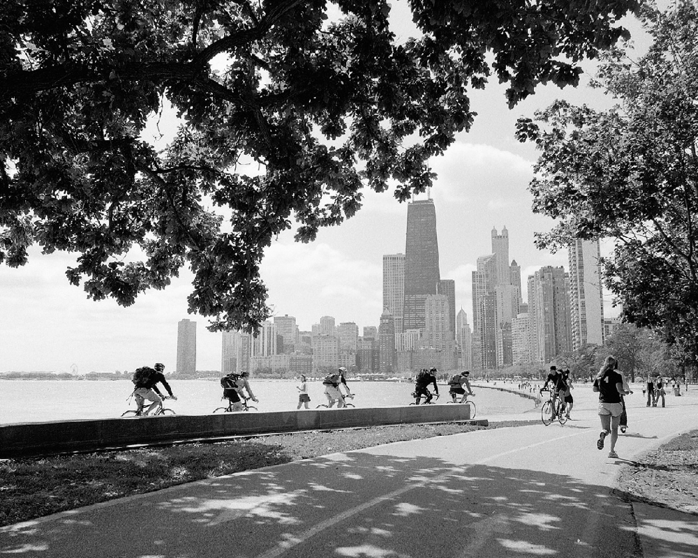 Chicago Lakefront Bike Path On Lake Shore Drive Chicago Cycling