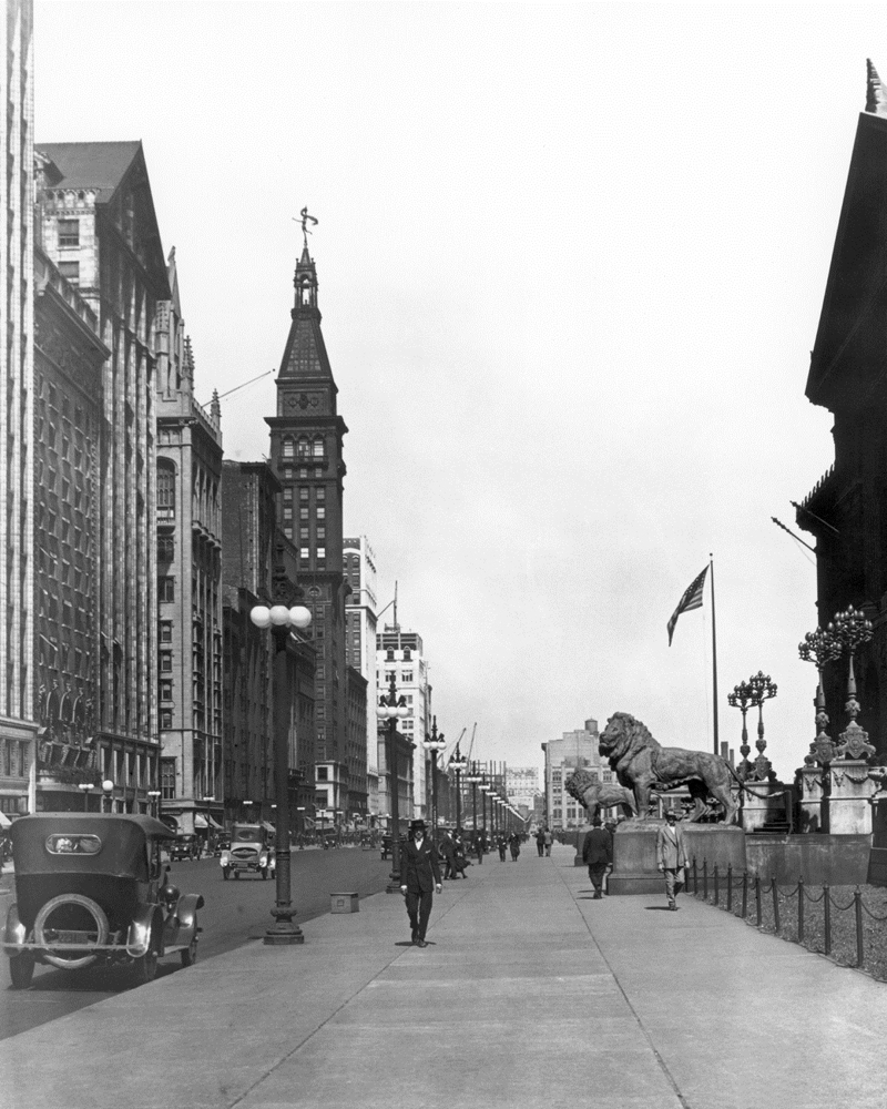 Vintage Chicago Art Institute Chicago History Framed Print