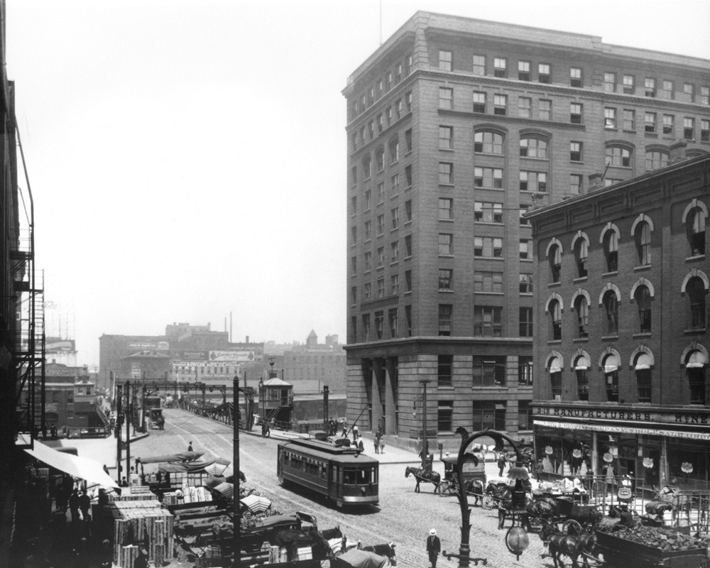 Lake Street Traffic Vintage Chicago Print Chicago History Framed Print