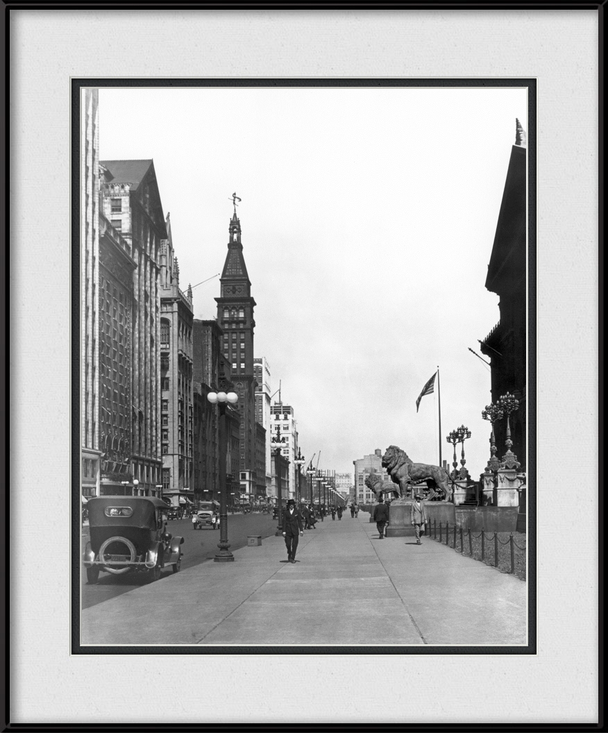 Vintage Chicago Art Institute Chicago History Framed Print
