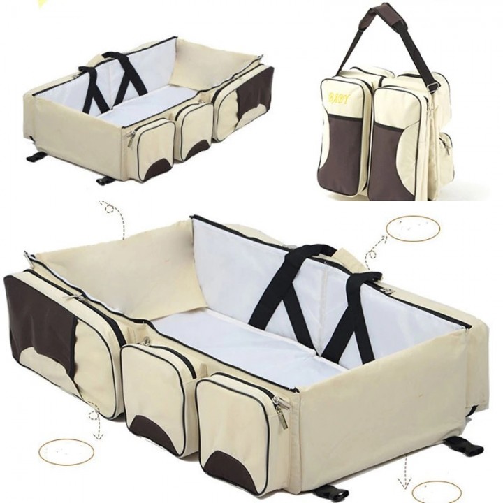 Tokuniku Multifunction 2in1 Travel Foldable Baby Bed and Diaper Bag