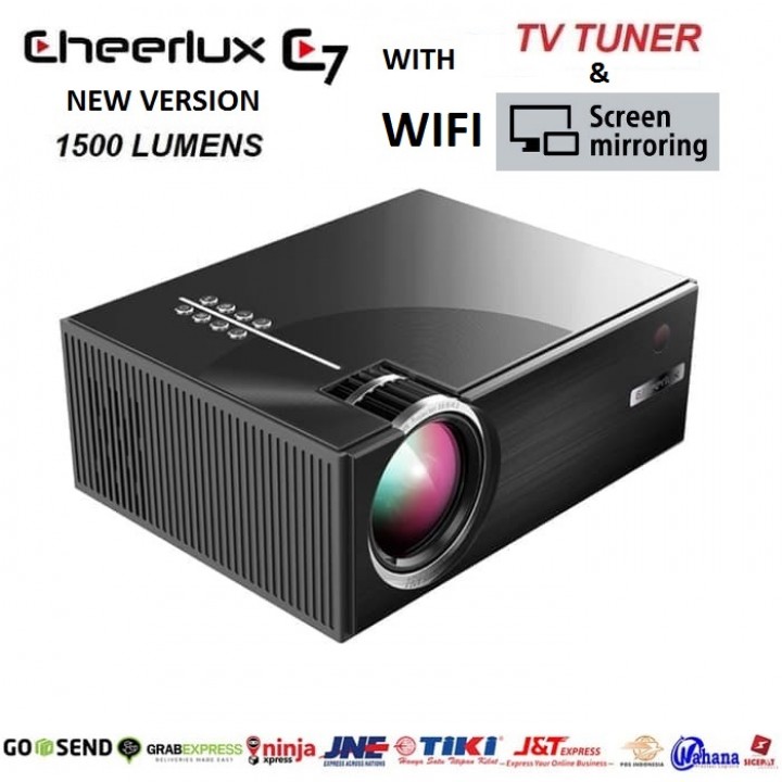 Tokuniku CHEERLUX C7 WiFi and TV Tuner Mini LED Projector 1500