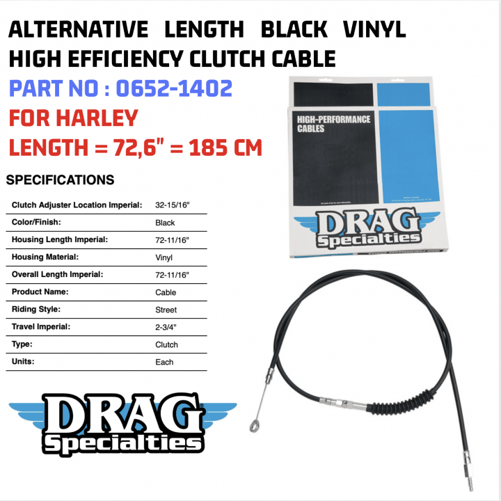 Jack 13 motor DRAG SPECIALTIES ALTERNATIVE LENGTH BLACK VINYL HIGH