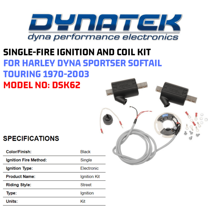 Jack 13 motor DYNATEK SINGLEFIRE IGNITION AND COIL KIT FOR HARLEY