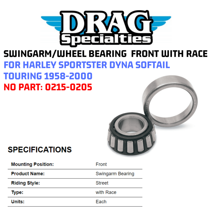 Jack 13 motor DRAG SPECIALTIES SWINGARM/WHEEL BEARING FRONT WITH RACE FOR HARLEY SPORTSTER