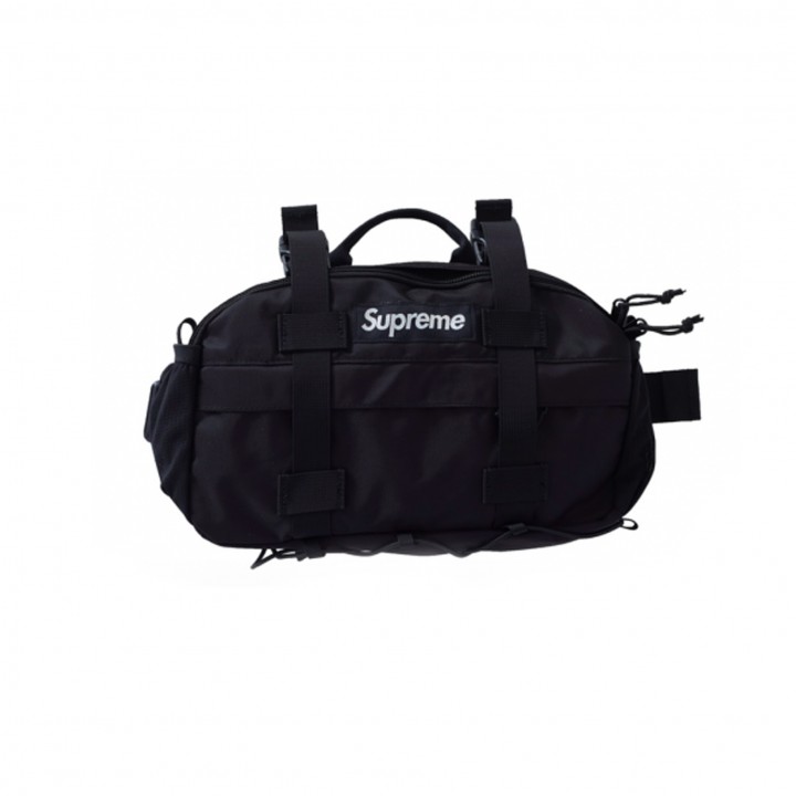 HYPEBEASTYLE SUPREME WAIST BAG FW19 BLACK