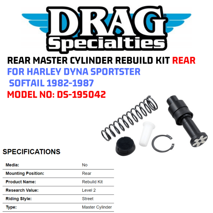 Budung Cycles DRAG SPECIALTIES DRAG SPECIALTIES REAR MASTER CYLINDER