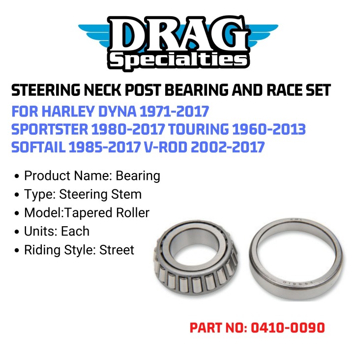 Jack 13 motor DRAG SPECIALTIES STEERING NECK POST BEARING AND RACE