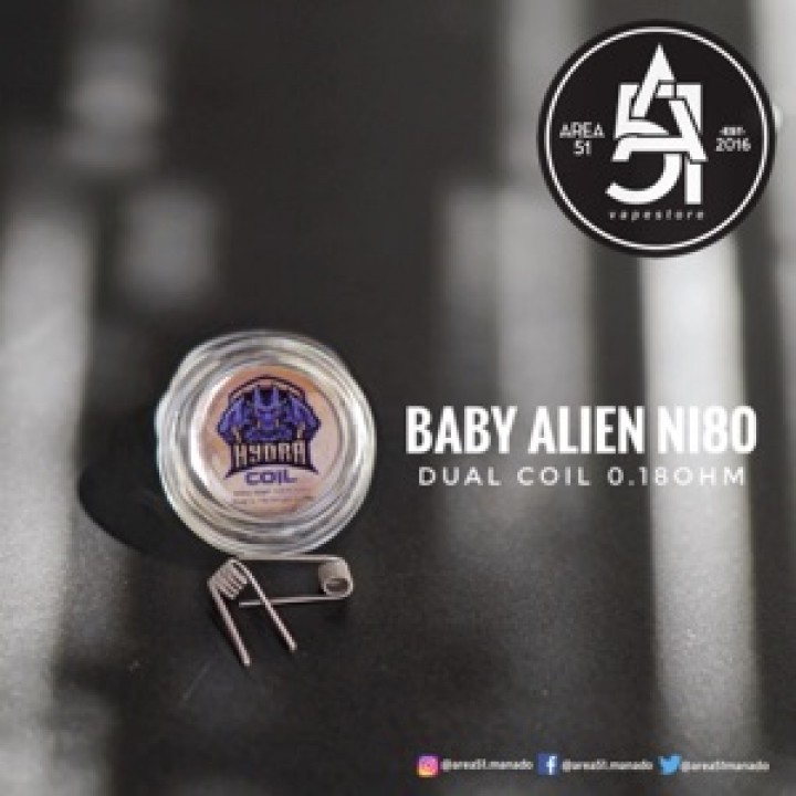 AREA 51 VAPESTORE MANADO HYDRA COIL BABY ALIEN NI80 0