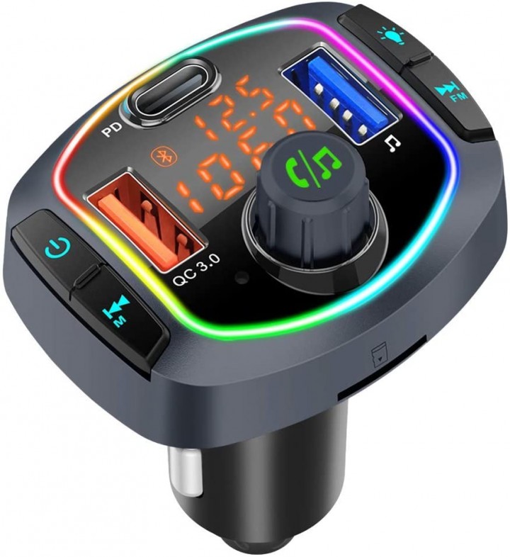 Tokuniku BC63 Bluetooth Handsfree Car Charger 2 USB Port and 1 USB