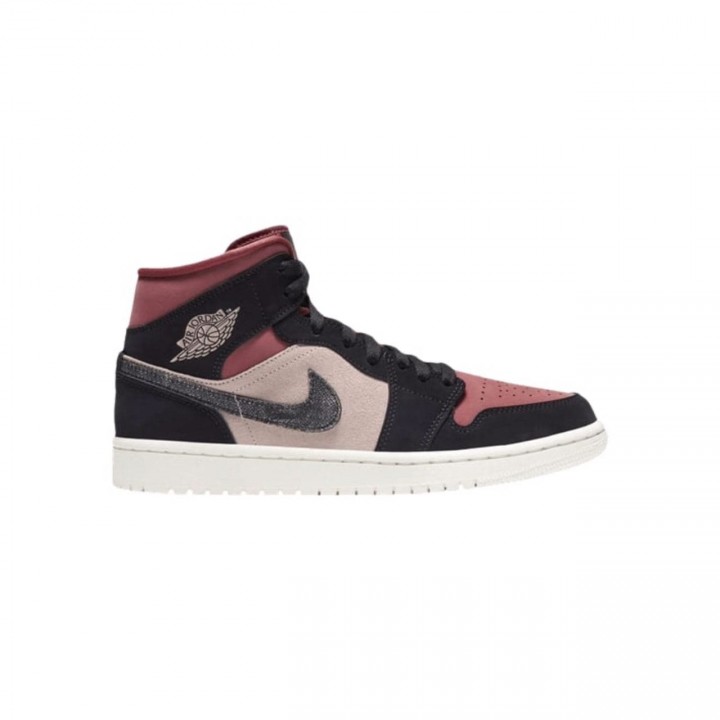 BADASS MONKEY AIR JORDAN 1 MID BURGUNDY DUSTY PINK (W)