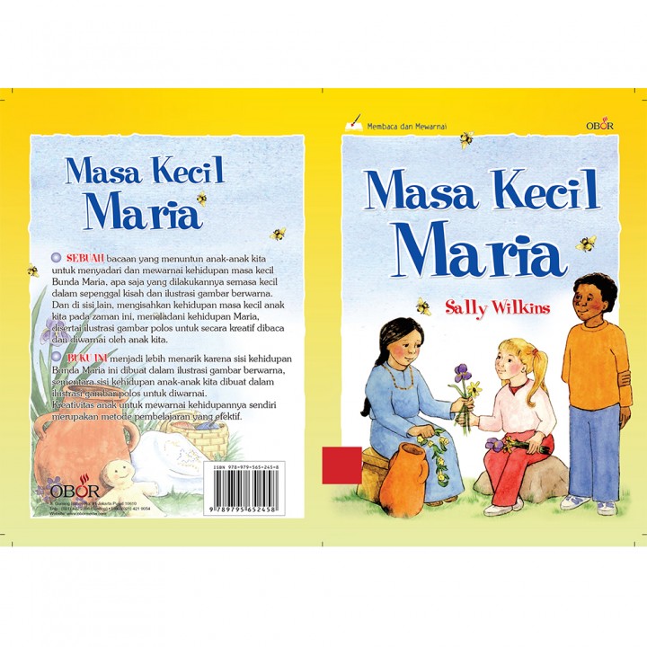 Buku Rohani Anak Membaca dan Mewarnai Masa Kecil Maria (Indonesia Inggris)