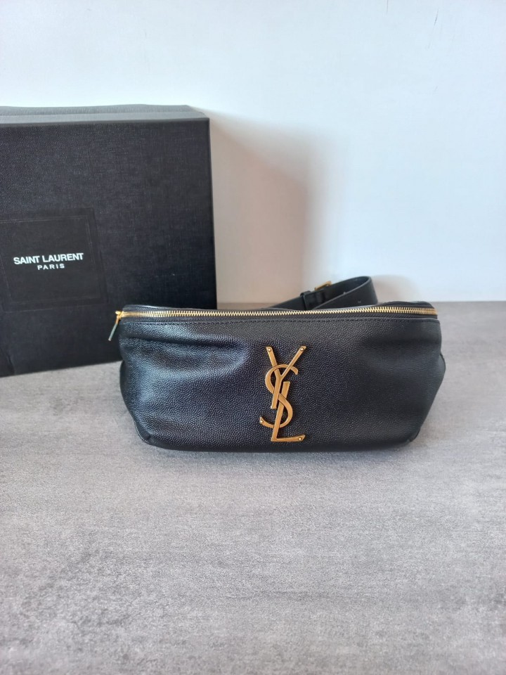 Branded Outlet YSL CLASSIC MONOGRAM BELT BAG IN CANVAS AND LEATHER