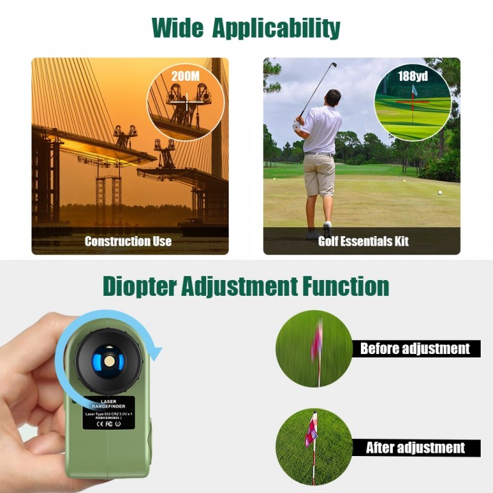 Tokuniku APEXEL LRM600 Laser Rangefinder 600 Yards Teleskop