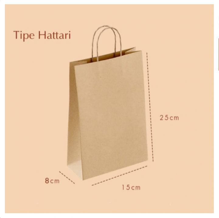 LAKMAR GROSIR PAPER BAG POLOS 15×25×8