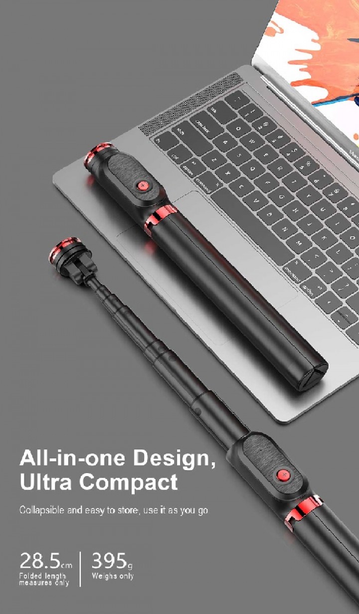 Tokuniku SEAJIC OTHAB203B Tripod Tongsis Selfie Stick Handheld