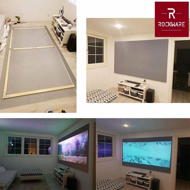 Tokuniku ROCKWARE 120inch AntiLight Reflective Projector Screen