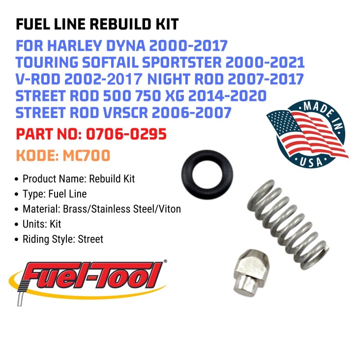Jack 13 motor - FUEL TOOL FUEL LINE REBUILD KIT HARLEY DYNA 2000-2017