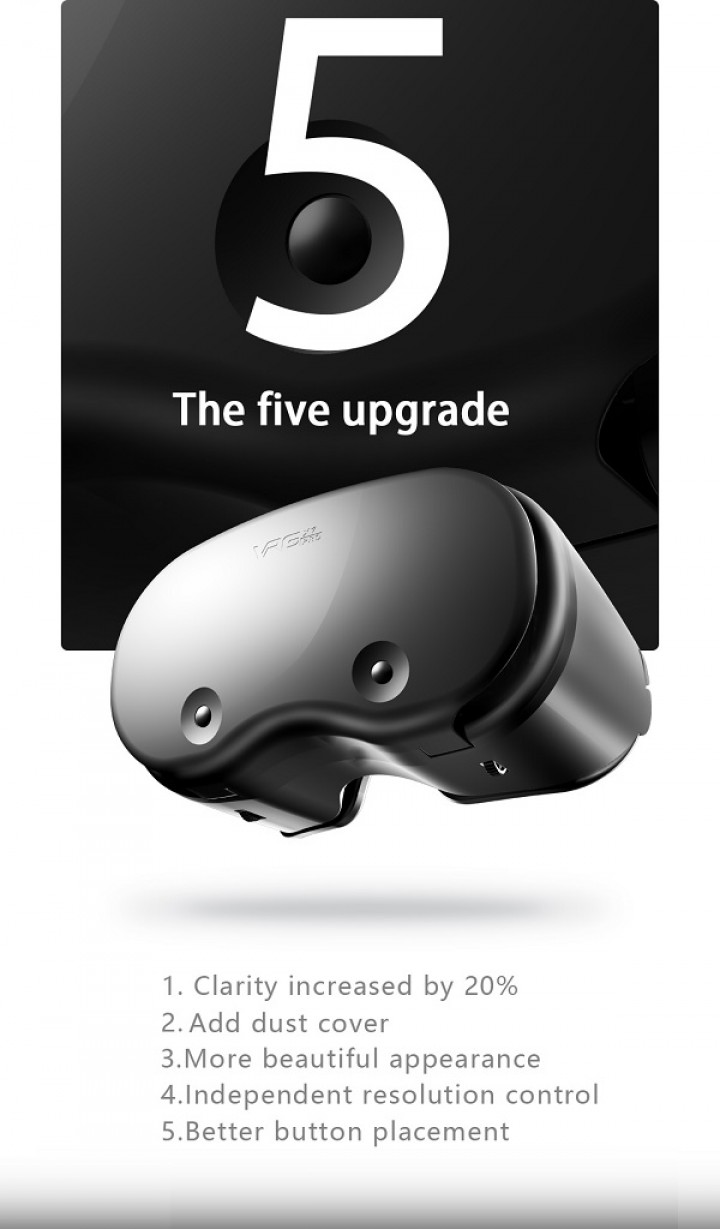 Tokuniku VRG PRO X7 3D Smart Virtual Reality Glasses for 57 inches