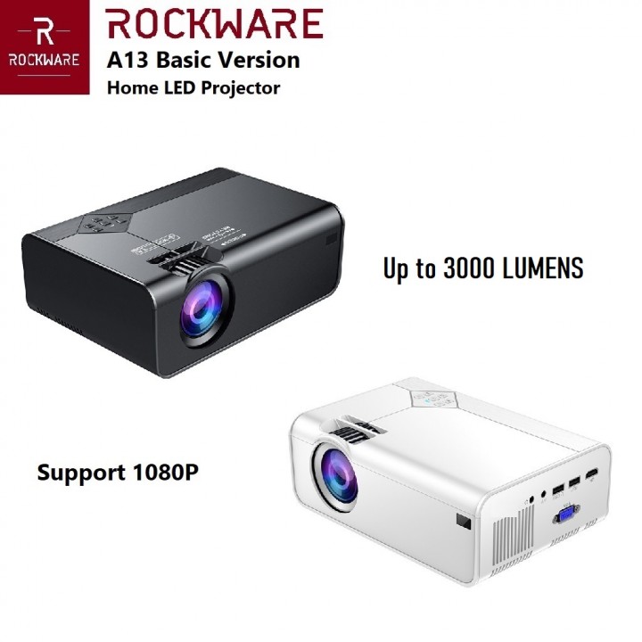 Tokuniku ROCKWARE A13 Proyektor Mini HD Projector 3000 Lumens Alt