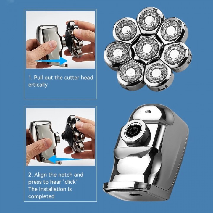 Tokuniku KEMEI KM1525 4D Electric Shaver Powerful Speed 8 Head