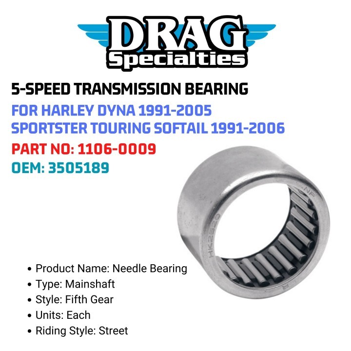 Budung Cycles 5SPEED TRANSMISSION BEARING HARLEY DYNA 9105