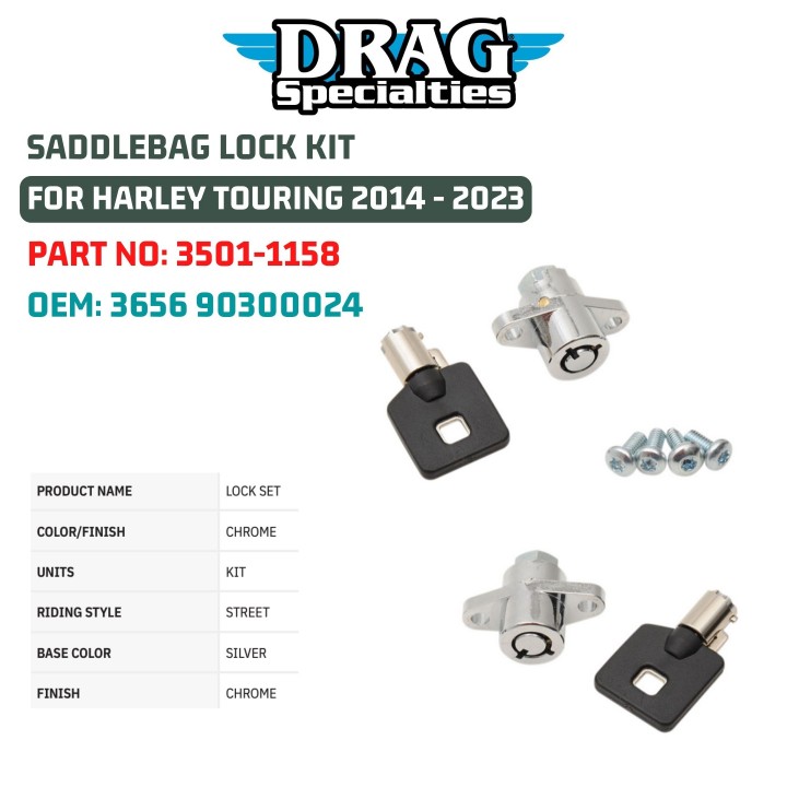 Jack 13 motor SADDLEBAG LOCK KIT FOR HARLEY TOURING 20142023 3501