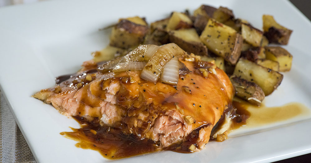 Maple Bourbon OvenBaked Salmon 12 Tomatoes