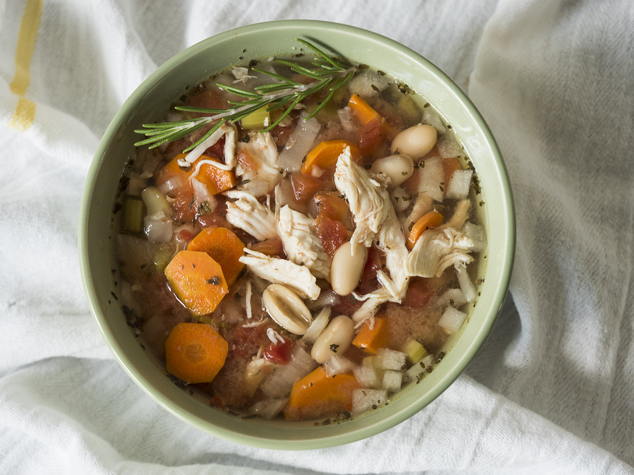 In same skillet, heat remaining oil over medium heat; Slow Cooker White Bean Chicken Soup - 12 Tomatoes