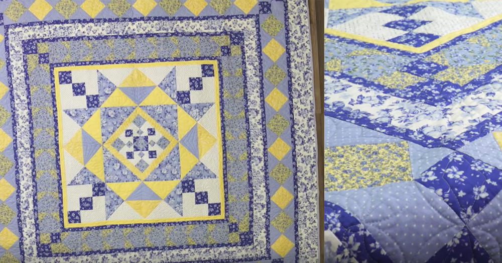 See How To Quilt The Blooming Medallion! Crafty House