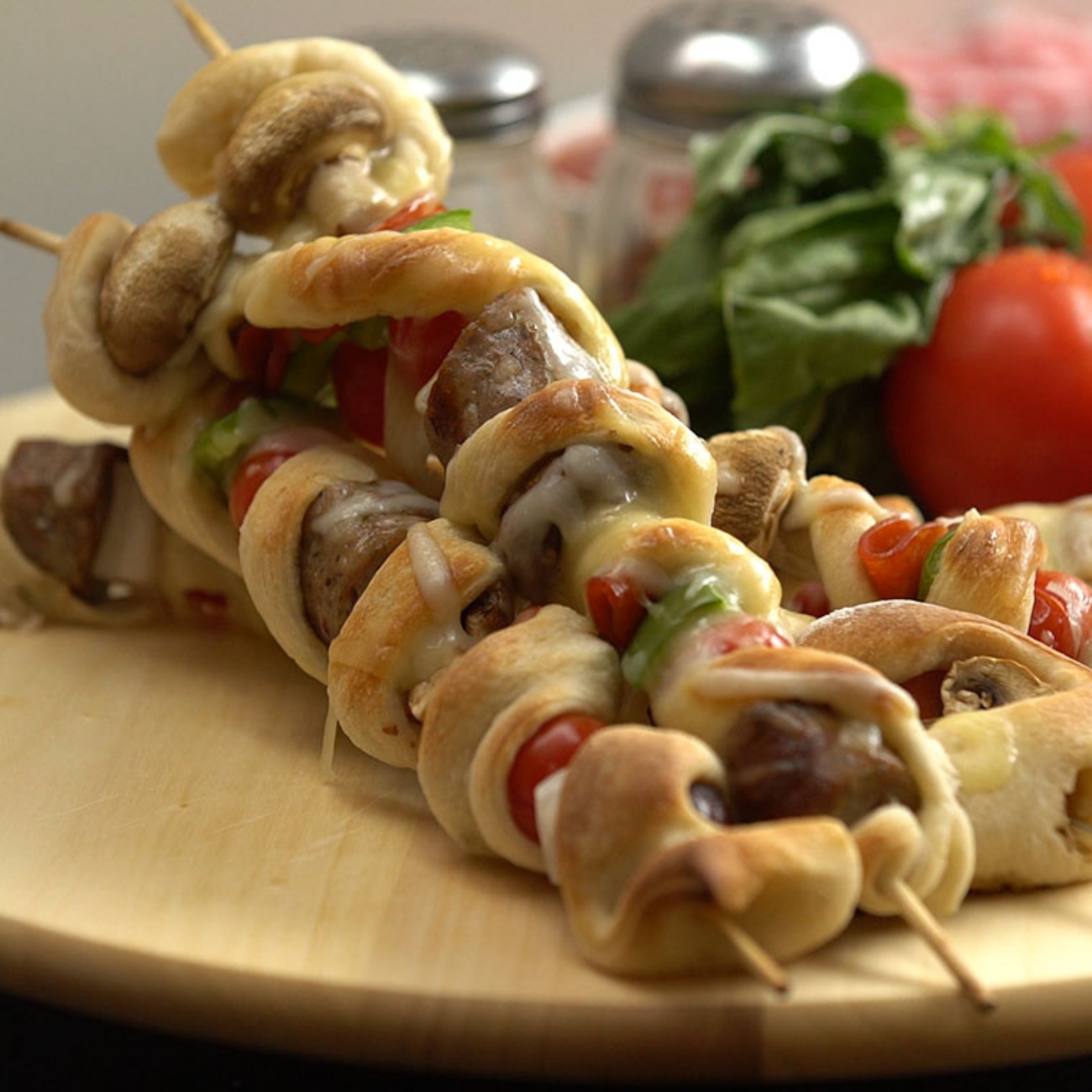 Pizza Kebabs 12 Tomatoes