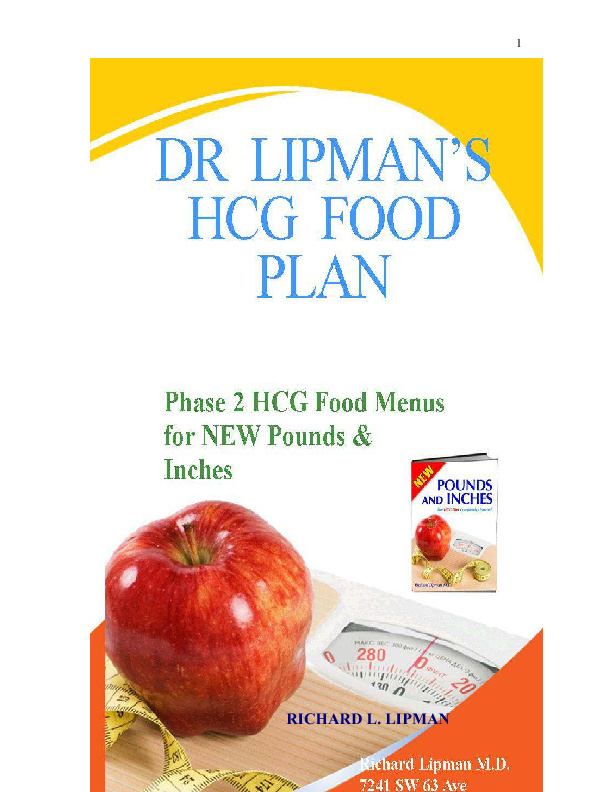 Dr Lipman HCG Food Plan by richard lipman Flipsnack