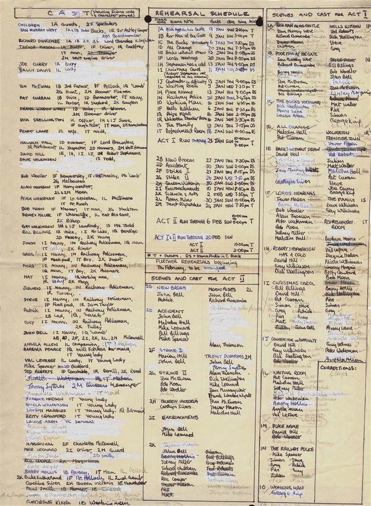 Schedule 3 Amendments 2024 Pdf Original and amended cast lists and rehearsal schedules (1977