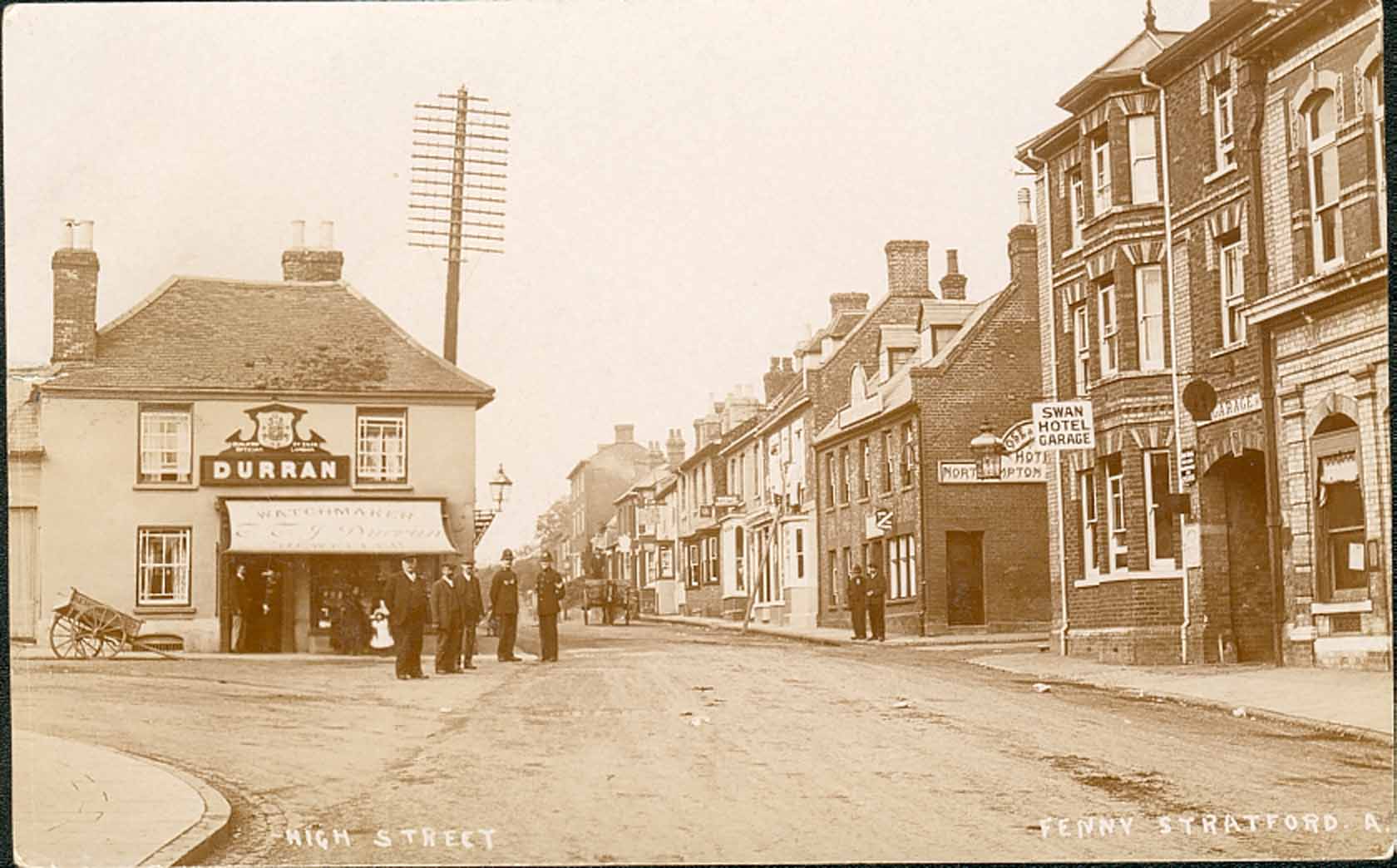 High Street, Fenny Stratford Durran's Shop and Swan Hotel Living