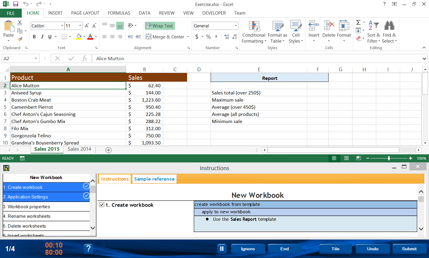 Prep Test MOS Excel Expert 2013 (77427) success 100 exam