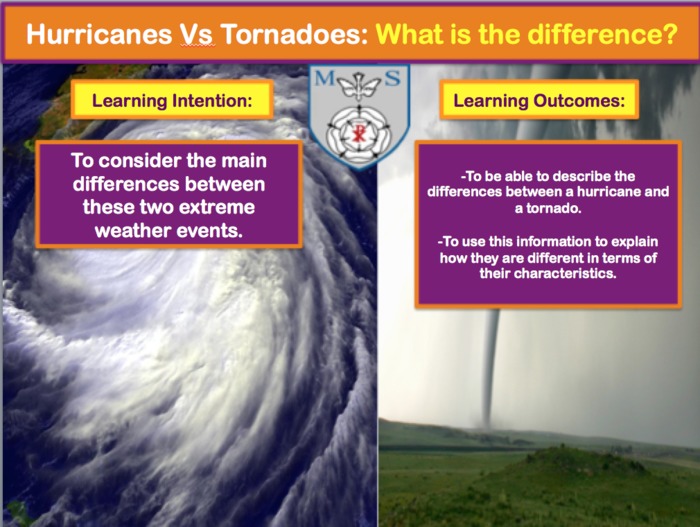 Extreme Weather Hurricanes Vs Tornadoes Teaching Resources