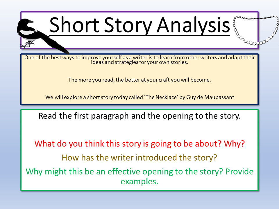 Short Story Analysis Teaching Resources