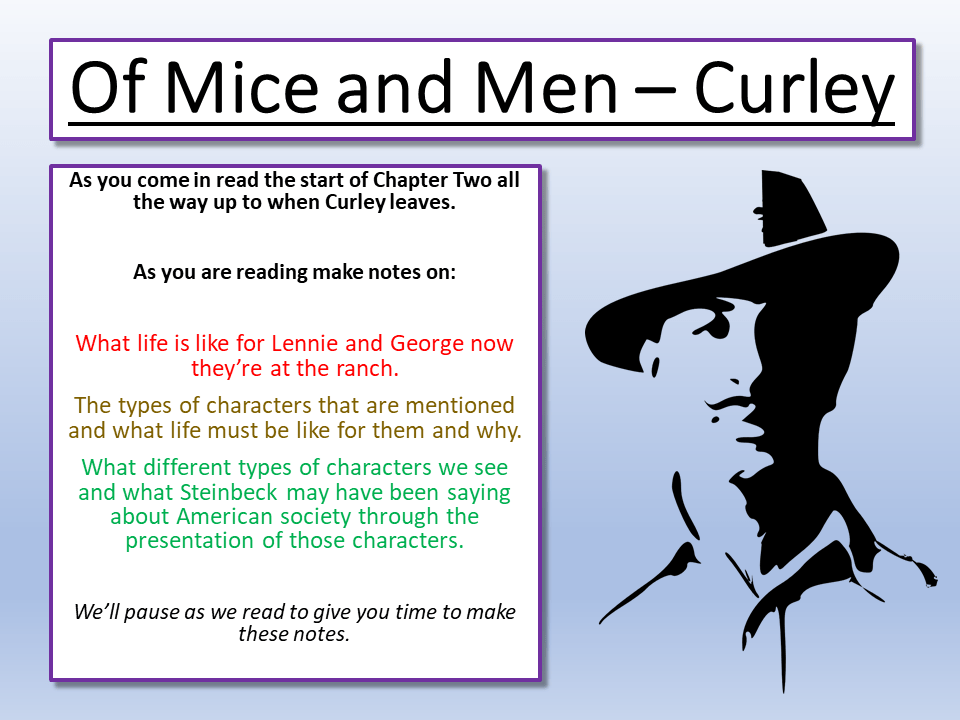 Of Mice and Men Curley Teaching Resources