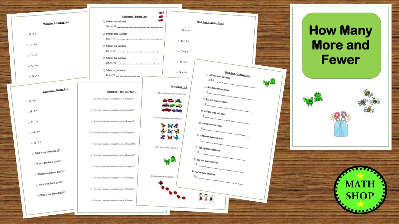 How Many More and Fewer Teaching Resources