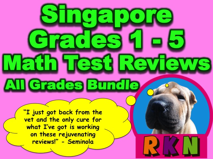 Singapore Grades 1 5 Math Test Reviews Mega Bundle Teaching Resources