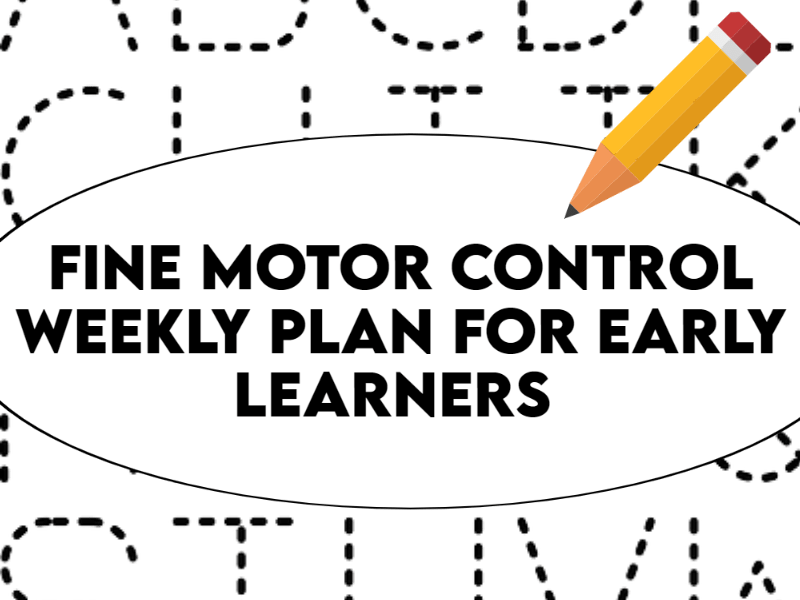 Fine Motor Control Weekly Plan EYFS Teaching Resources