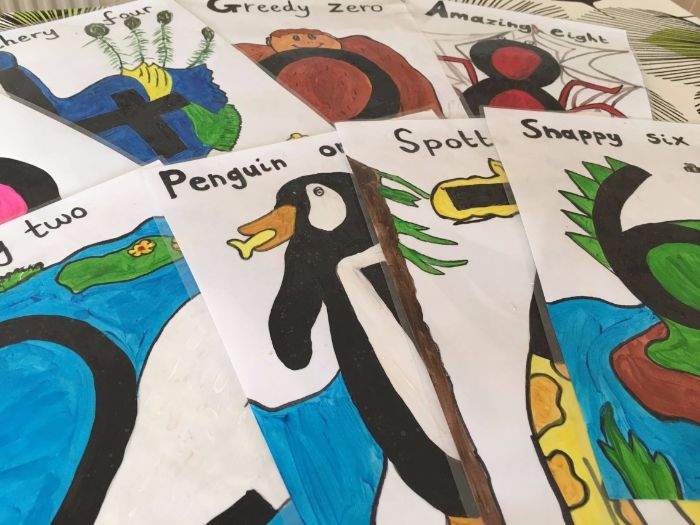 Number zoo flash cards number recognition Teaching Resources