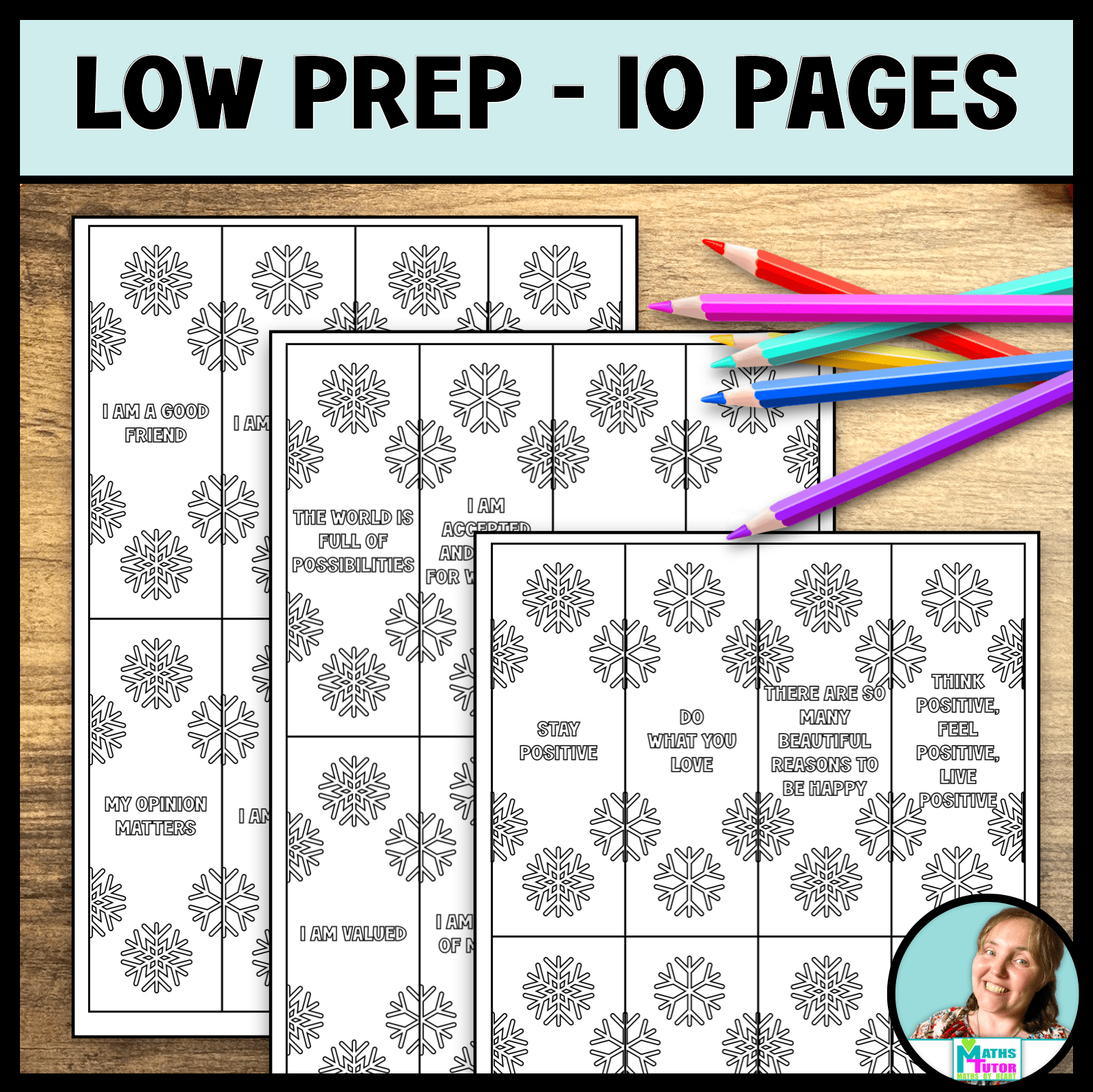 FREE Growth Mindset Colouring Bookmarks Snowflake Teaching Resources