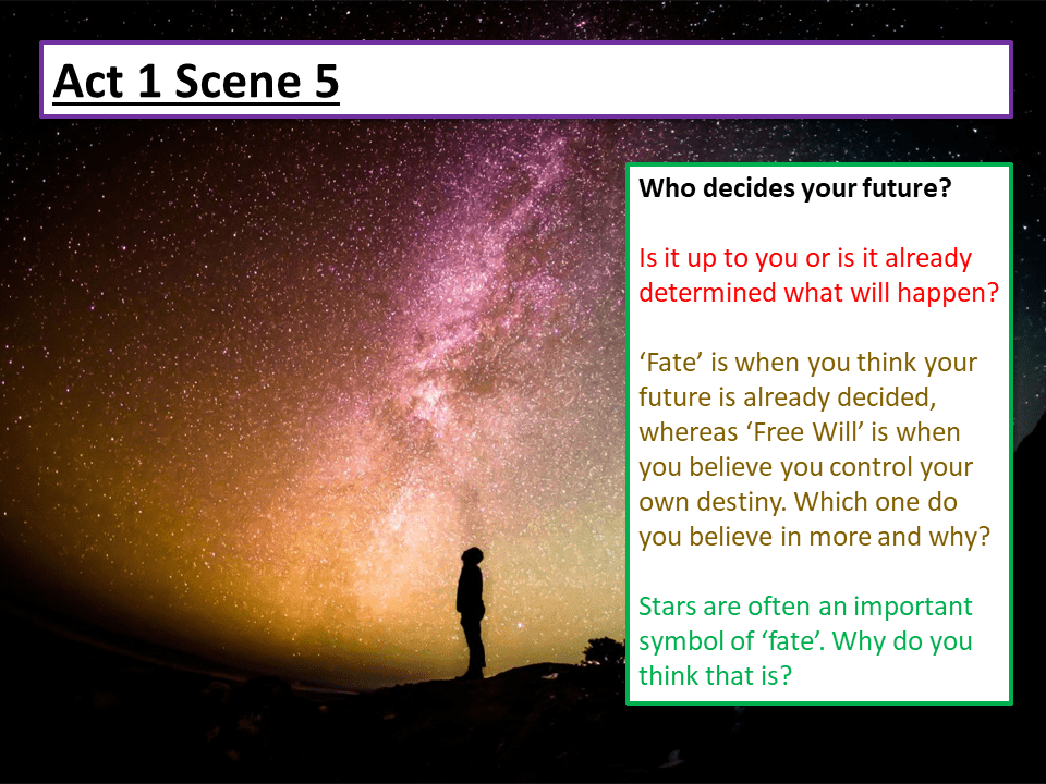 Romeo and Juliet Fate and Free Will Teaching Resources