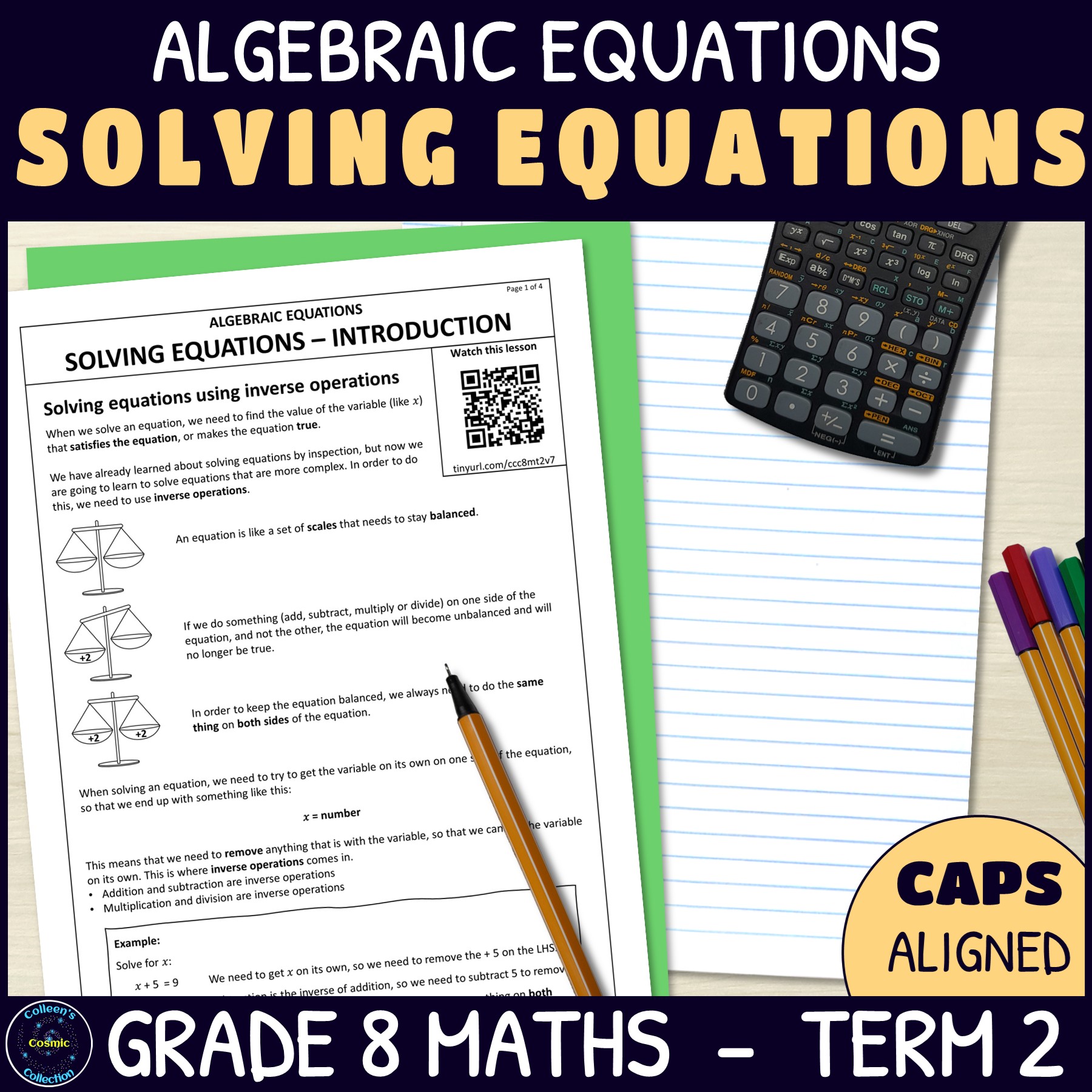 Introduction to Solving Equations - Grade 8 Maths Term 2 Lesson 7 CAPS