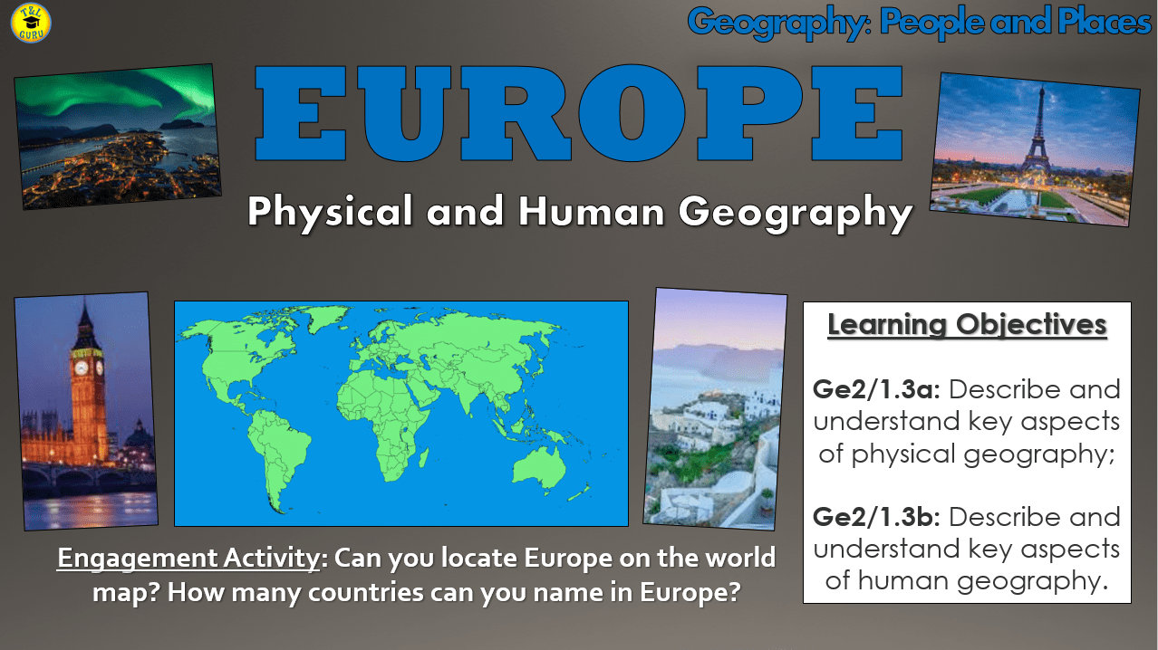 Europe Physical and Human Geography (People and Places) Teaching