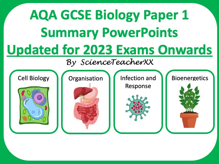 AQA GCSE Biology Summary PowerPoints Paper 1 and 2 Teaching Resources