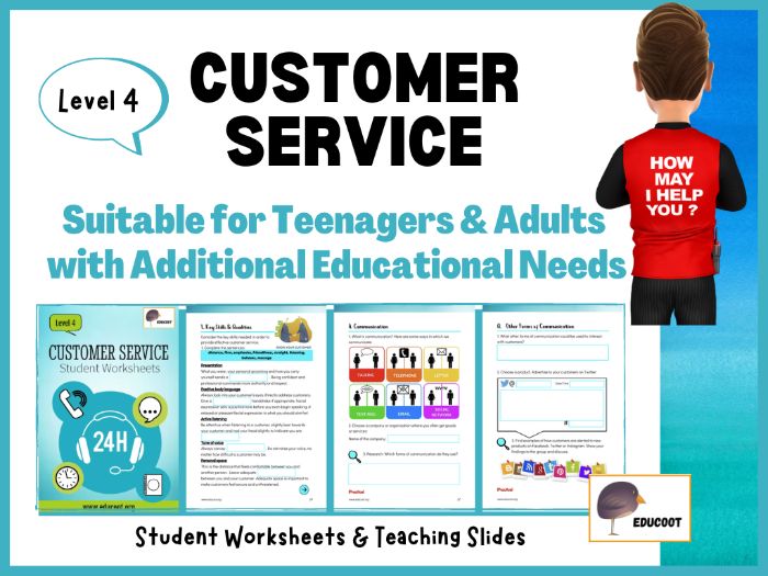 Level 4 Customer Service Teaching Resources